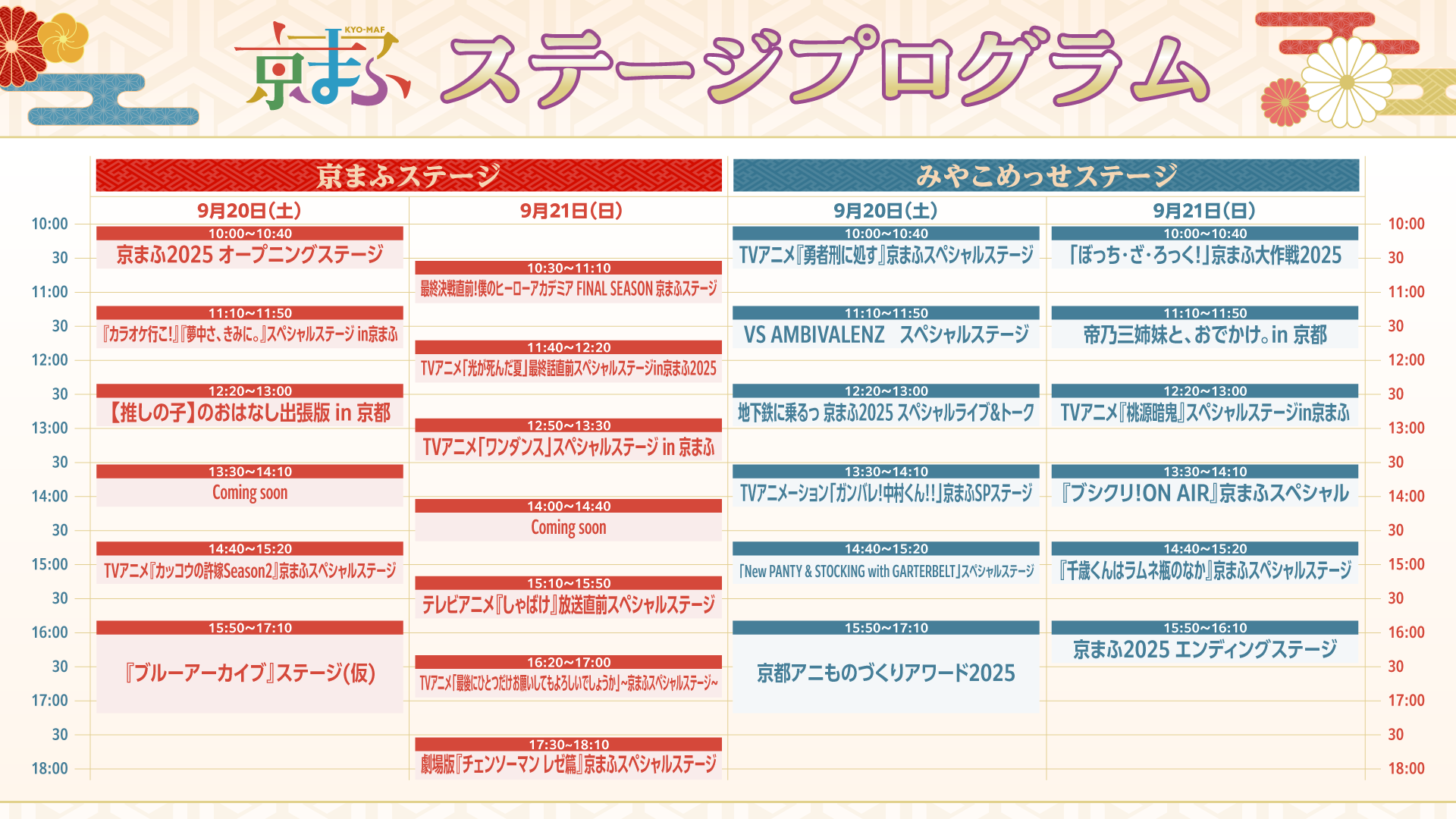 ステージプログラム